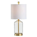 Jonathan Y brass and glass table lamp