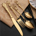 Gold 24-piece flatware set