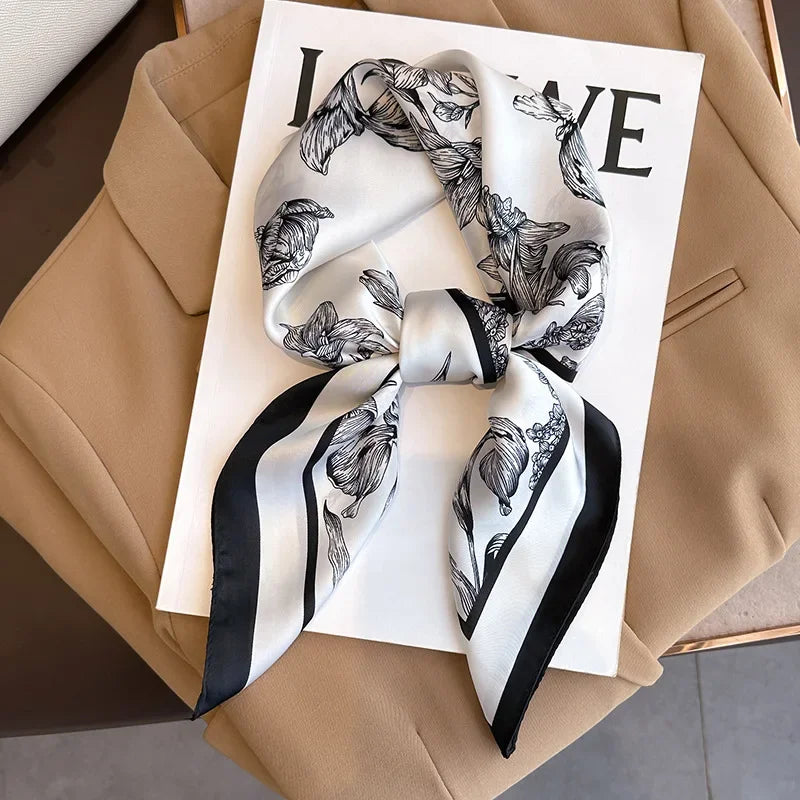The Scarf — Silk Square, Floral