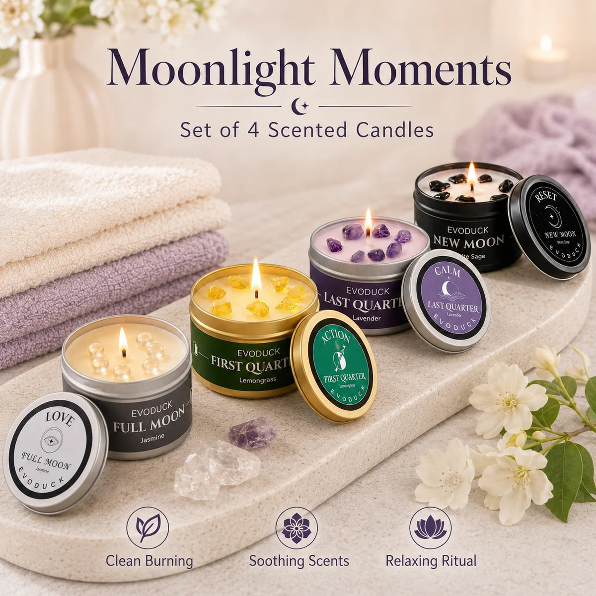 The Candle Set — Moon Phase