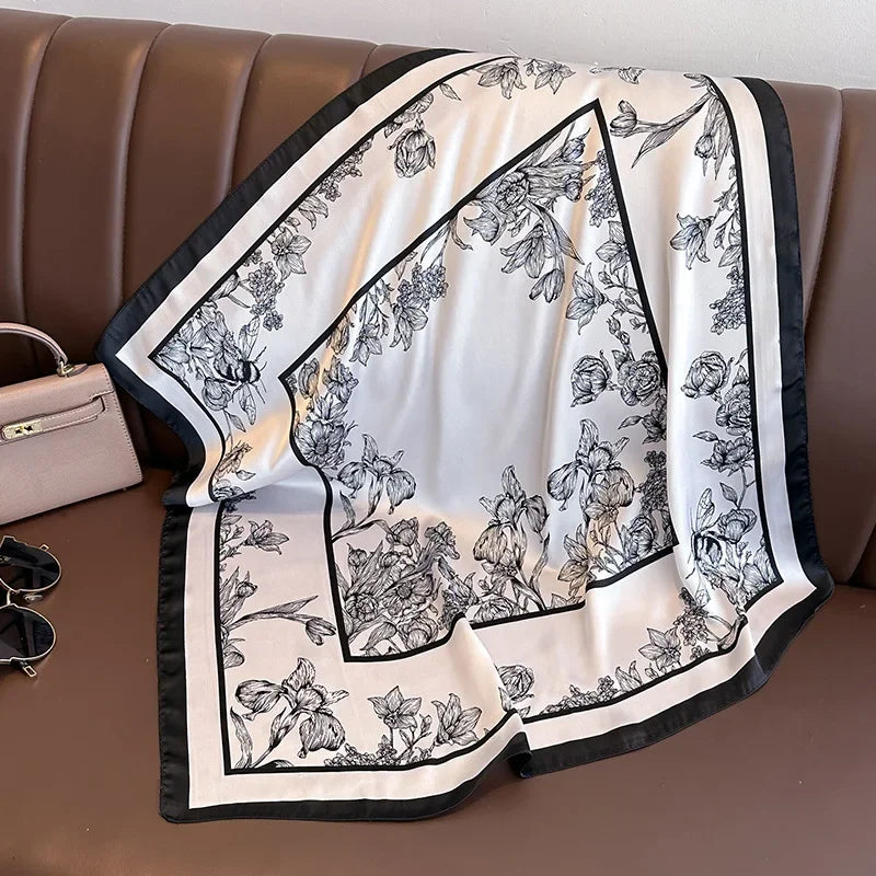 The Scarf — Silk Square, Floral
