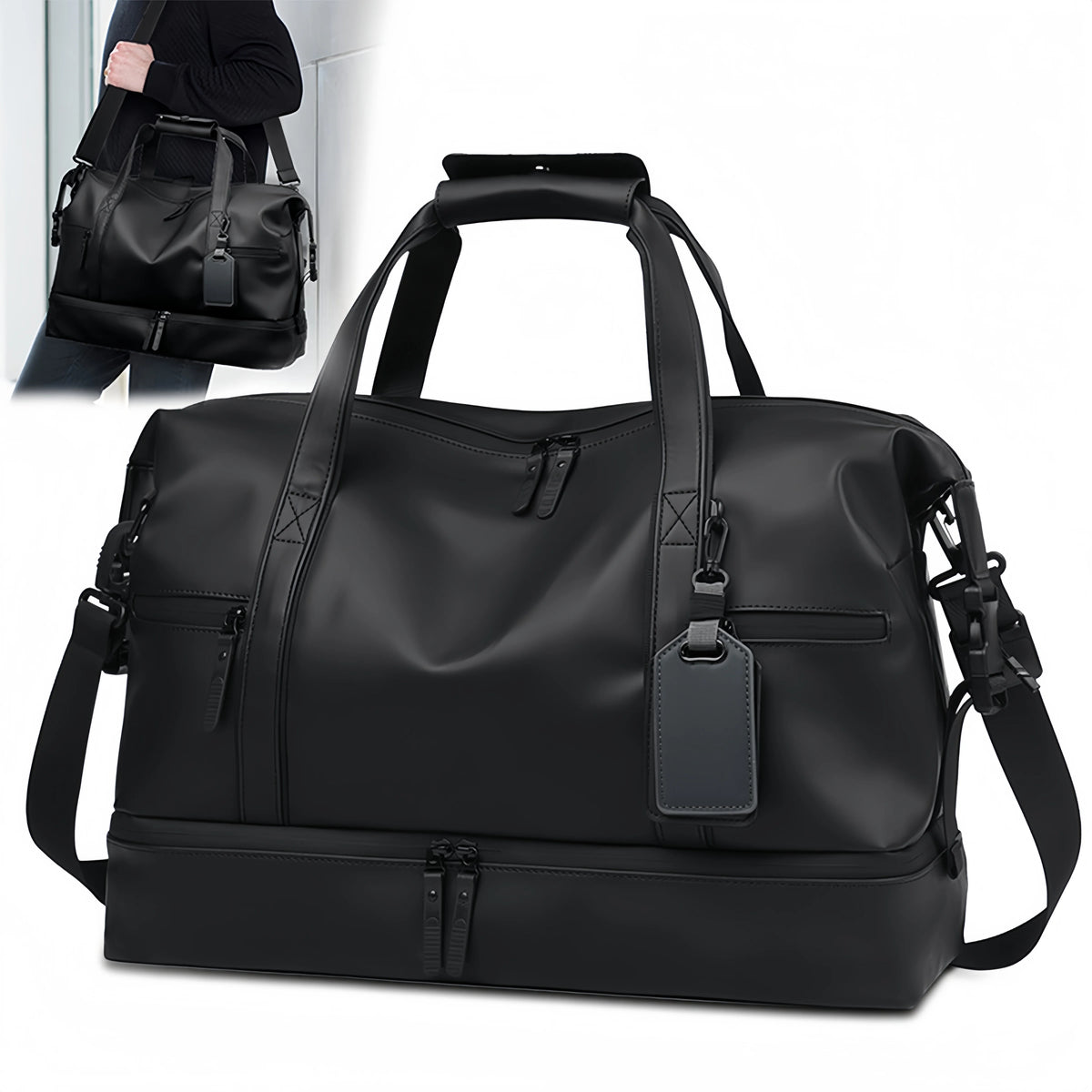 Canvas weekender duffel